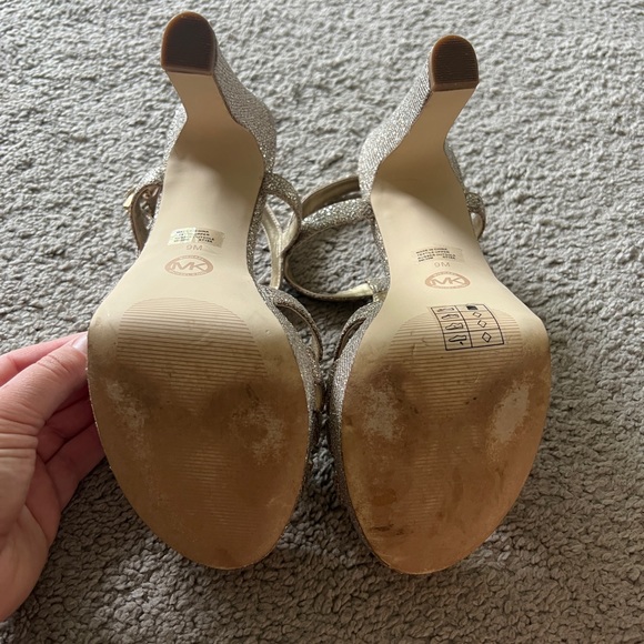 Michael Kors Catalina Sparkly Platform Sandal Pump Size 9 - Picture 3 of 3